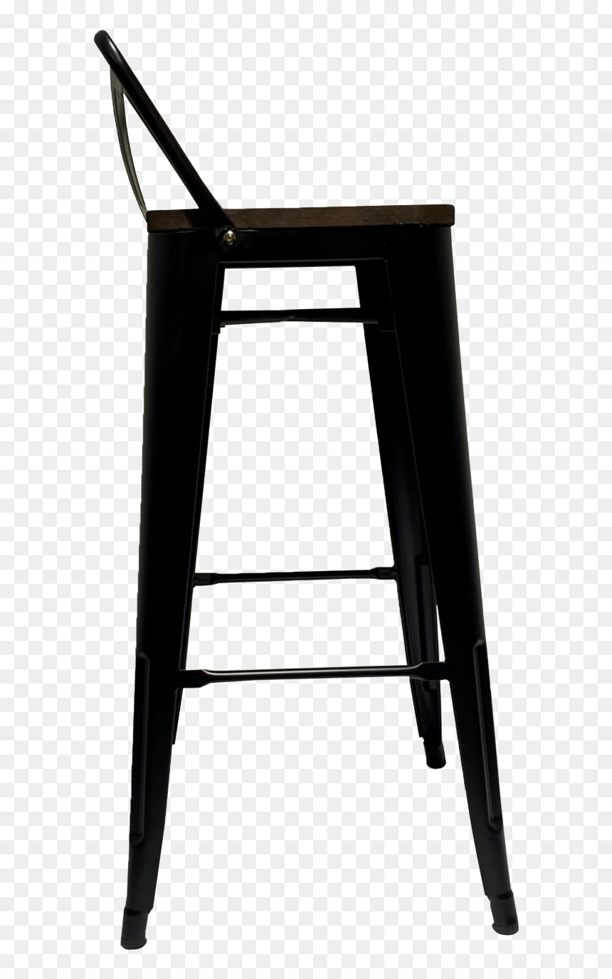 Bar Stool With Backrest Side View - Bar Stool, HD Png Download - bar stool png