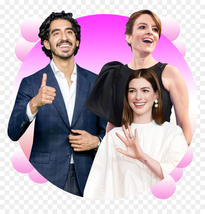 Dev Patel Tina Fey Anne Hathaway - Modern Love, HD Png Download - emmy rossum png