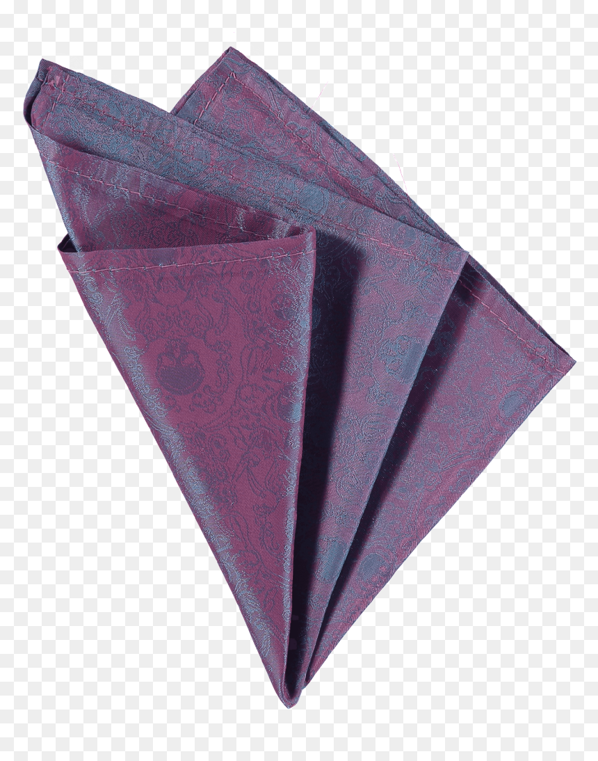 Pocket Square Silk Pink Blue Skull Woven - Origami, HD Png Download - blue skull png