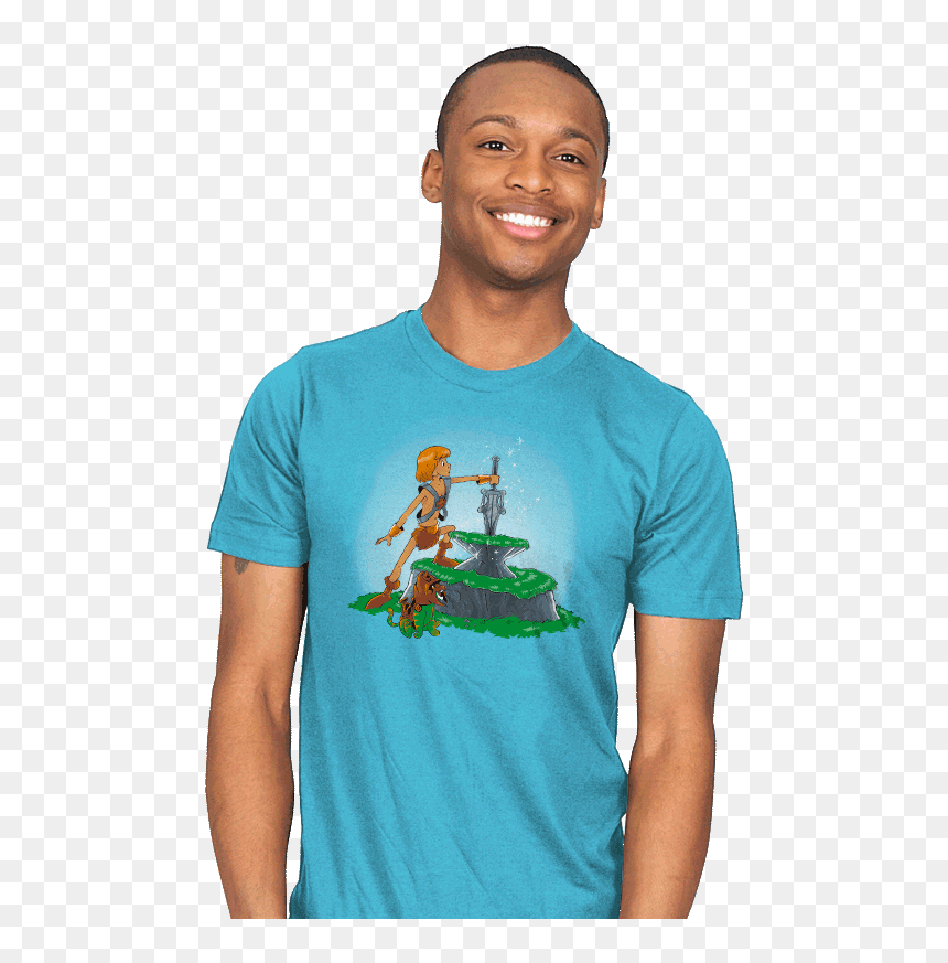 Power Sword And The Stone - Weezer Blue Album Tshirt, HD Png Download - heman png