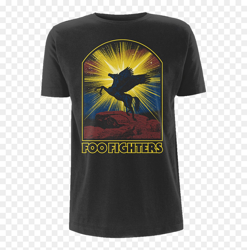 Foo Fighters - Winged Horse - T-shirt, HD Png Download - foo fighters logo png