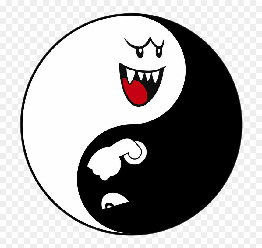 #freetoedit #mario #mariokart #boo #billball #rocket - Bullet Bill Boo Yin Yang, HD Png Download - boo mario png