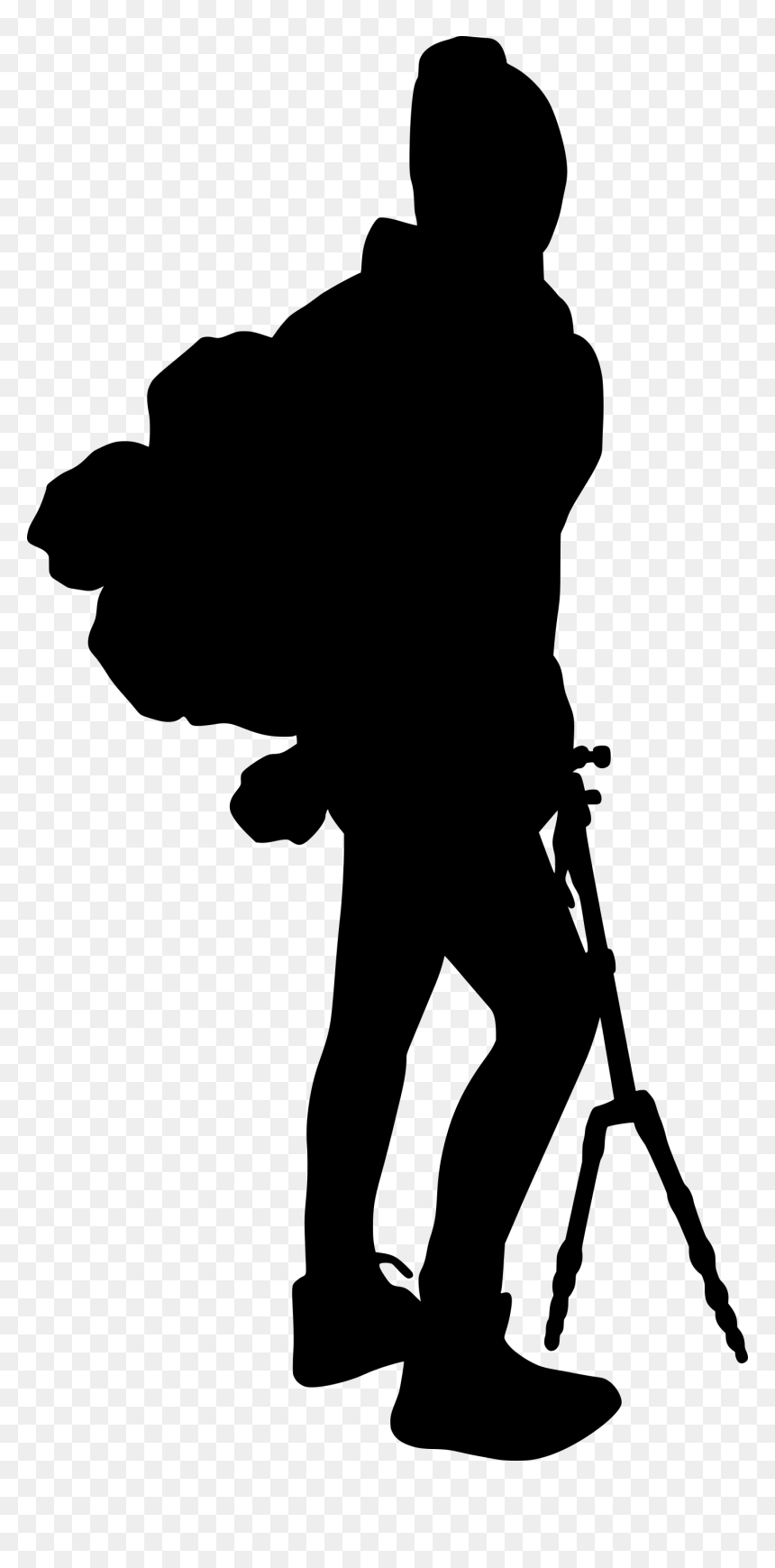 Silhouette Cactus Clip Art Black And White, HD Png Download - standing silhouette png