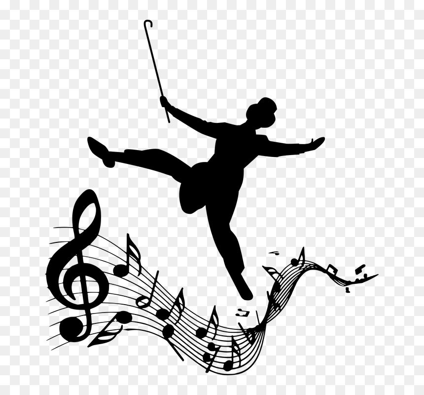 Silhouette Music Notes Clipart, HD Png Download - skateboard silhouette png