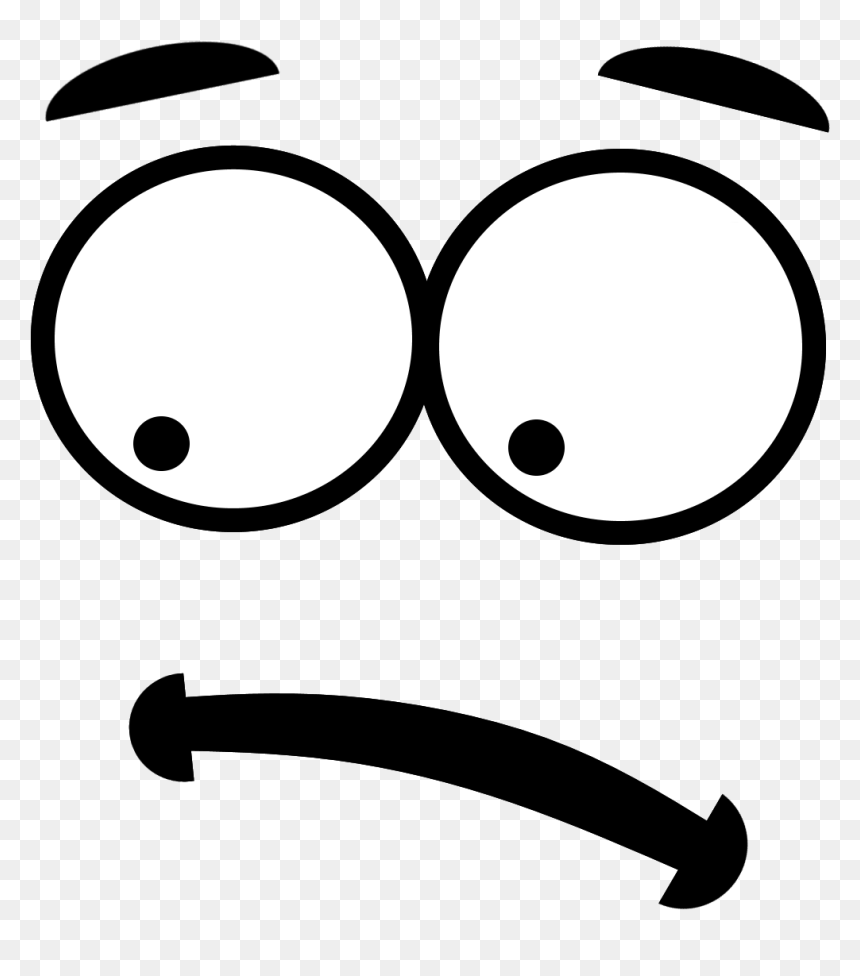 Cute Outline Face Art Emoji Png Pic, Transparent Png - art emoji png