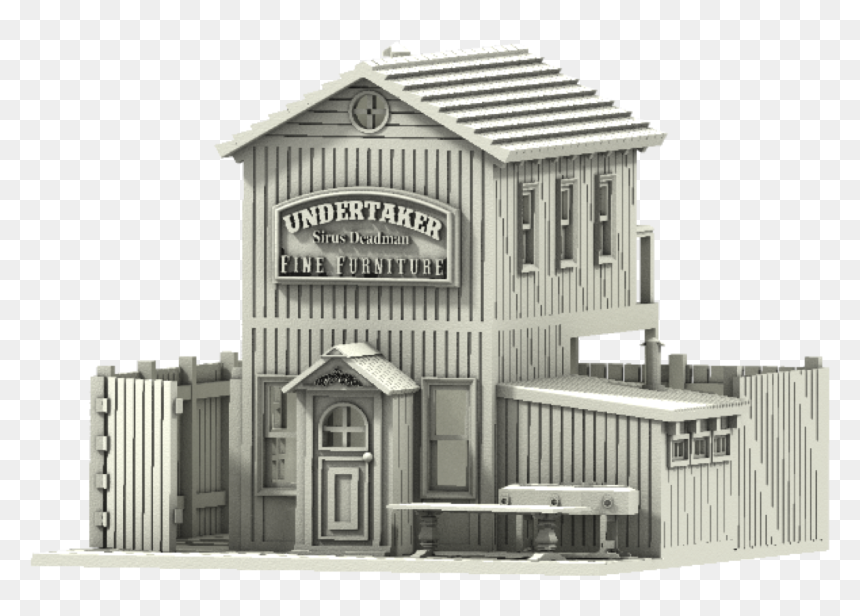 Far West Undertaker In Scale, HD Png Download - old building png