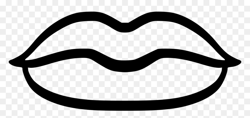 Black And White Smiley Lip Mouth Free Commercial Clipart - Clip Art Mouth, HD Png Download - mouth clipart png