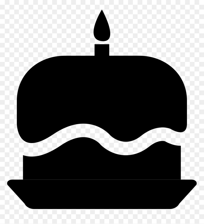 Two Layer Birthday Cake With Candle - Gwanghwamun Gate, HD Png Download - birthday cake silhouette png