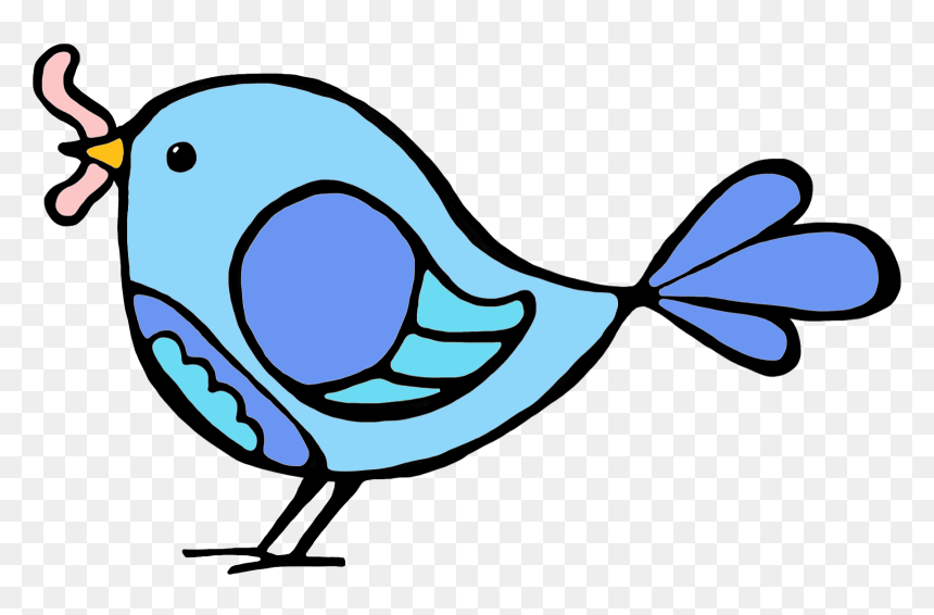 With Worm Png Transparent Images Pluspng Clip - Cartoon Bird With Worm, Png Download - mouth clipart png