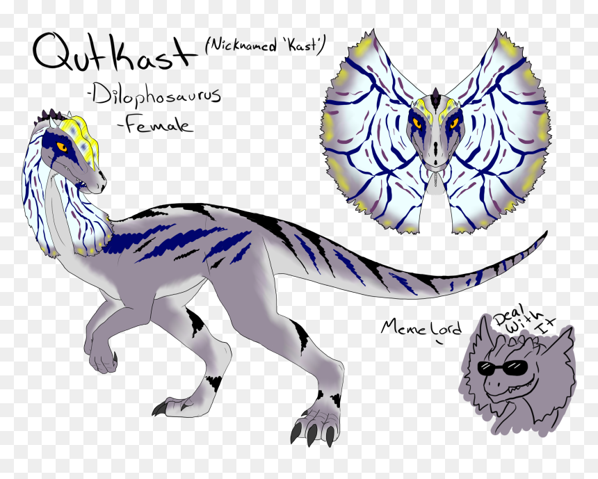 Outkast Reference - Female Dilophosaurus, HD Png Download - dilophosaurus png