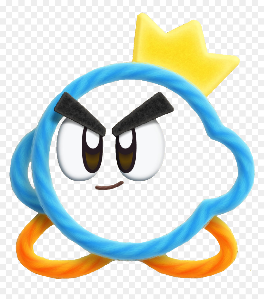 Transparent Zzz Clipart - Kirby's Epic Yarn Prince Fluff, HD Png Download - kirby star allies png