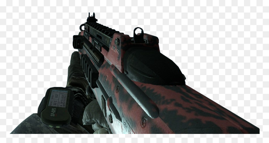 F2000 Red Tiger Mw2 - Red Tiger Mw2, HD Png Download - red dot sight png