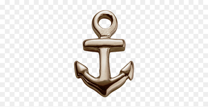 Stow Lockets Rose Gold Anchor - Emblem, HD Png Download - gold anchor png