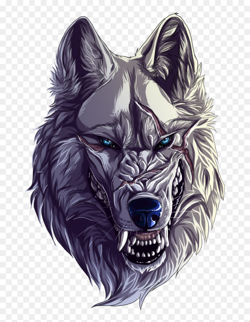 Antica, Lux"s Great White Wolf Companion - Wolf Mad Png, Transparent Png - german shepherd silhouette png