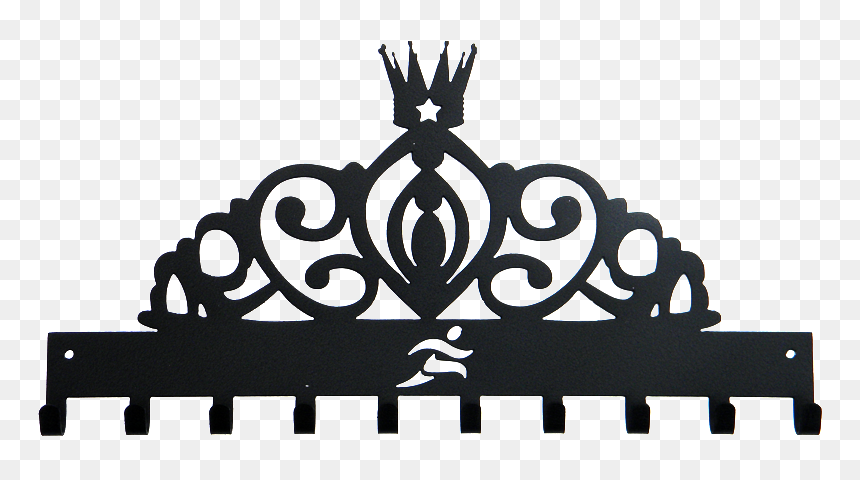Disney Princess Tiara Runner Black Sparkle 10 Hook - Black Queen Crown Png, Transparent Png - disney princess crown png