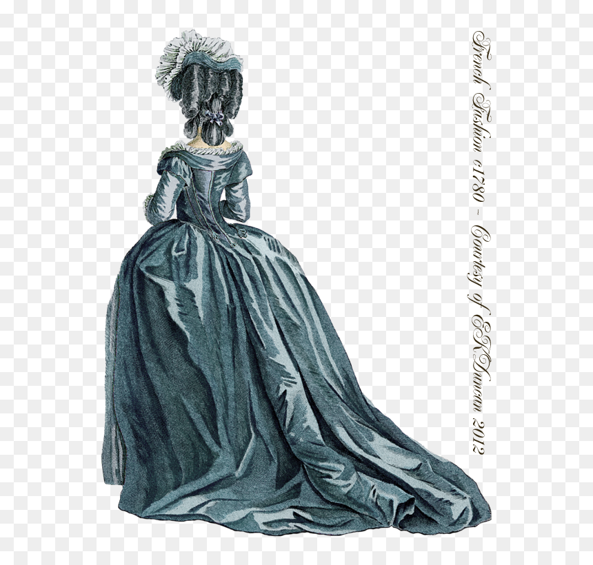 Transparent Victorian Woman Png - 17th Century French Fashion Png, Png Download - woman back png