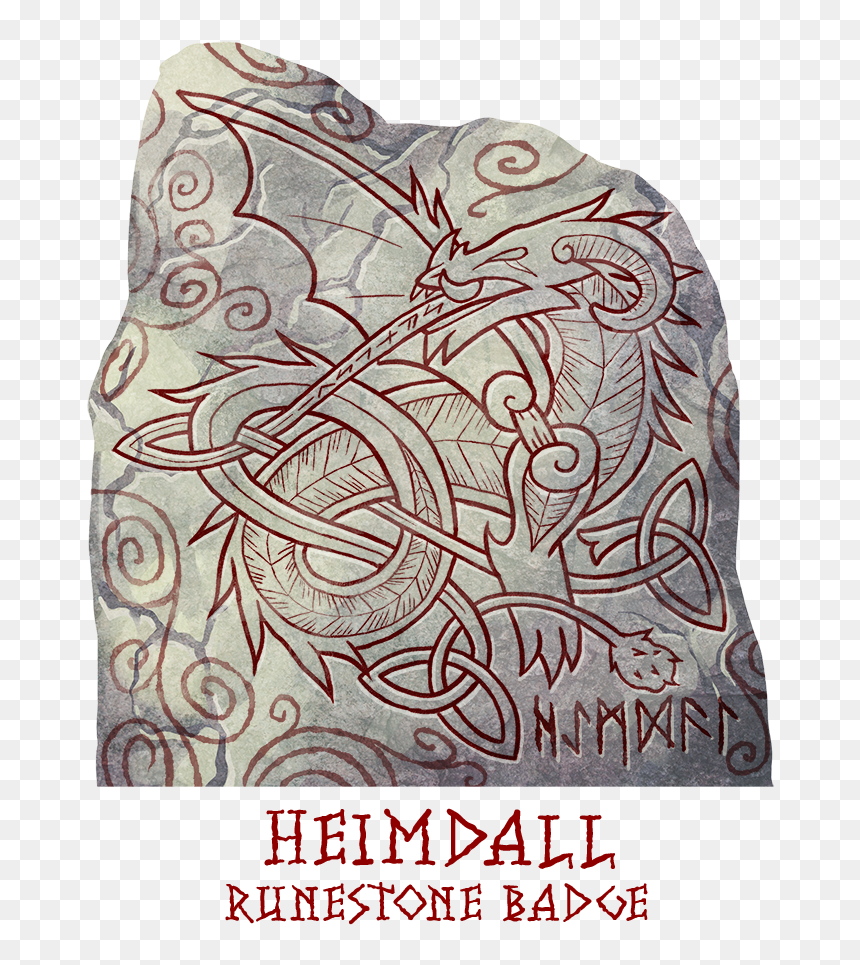 Heimdall Runestone Badge - Illustration, HD Png Download - heimdall png
