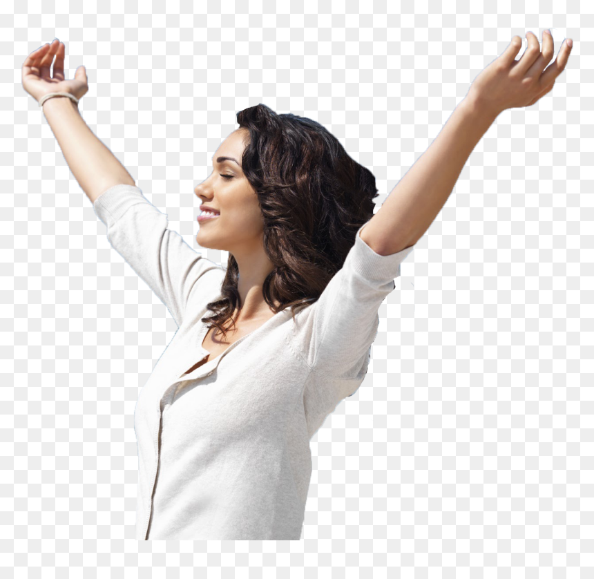 Clipart Arms Outstretched Woman Transparent - Back Pain Relief Png, Png Download - woman back png