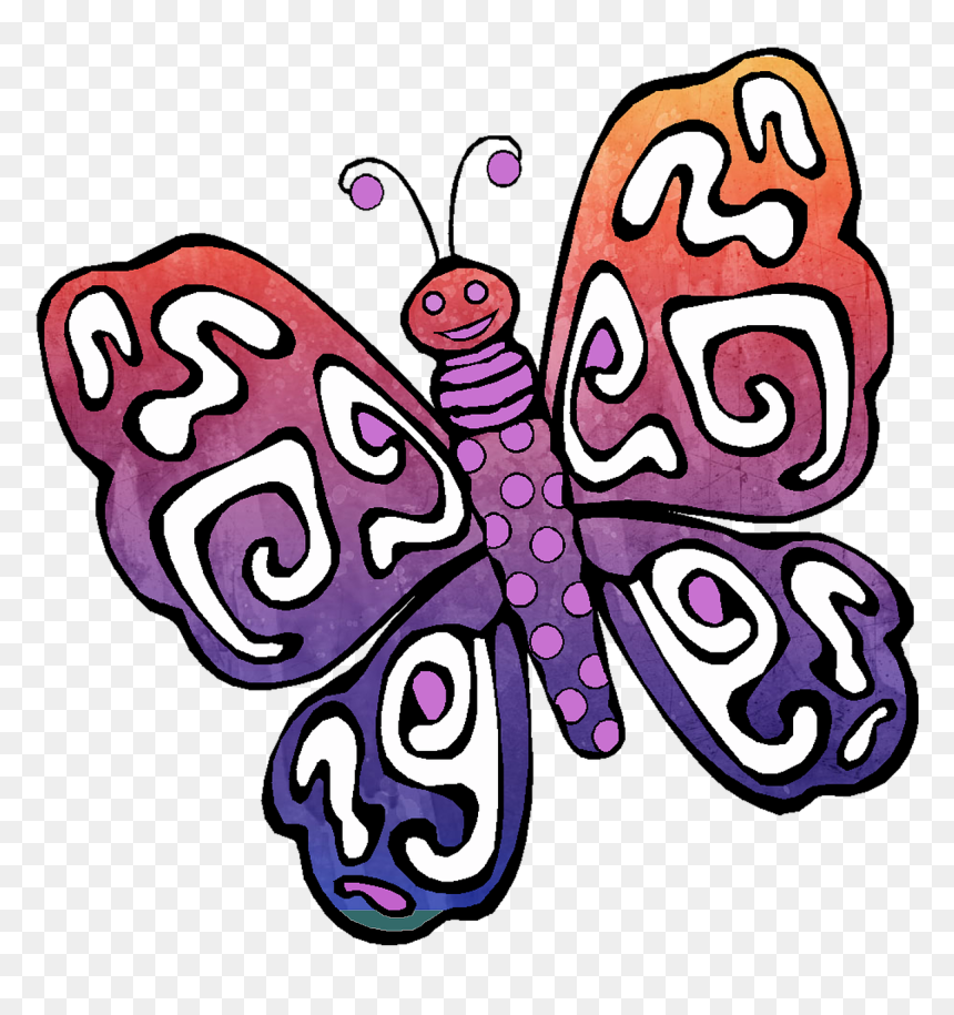 Design Butterfly Drawing Hd, HD Png Download - watercolor butterfly png