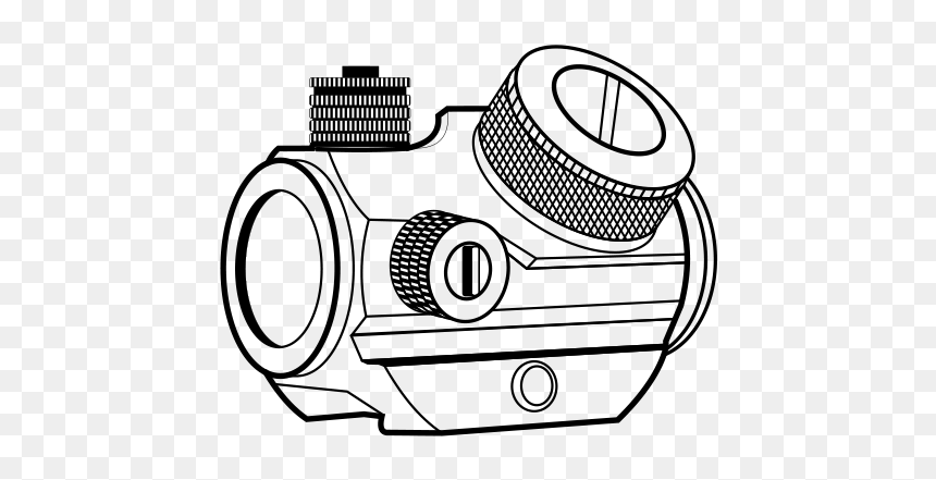 Sketch, HD Png Download - red dot sight png