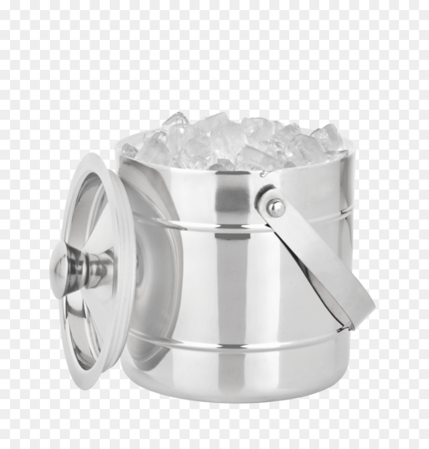 Transparent Champagne Bucket Png - Silver, Png Download - ice bucket png