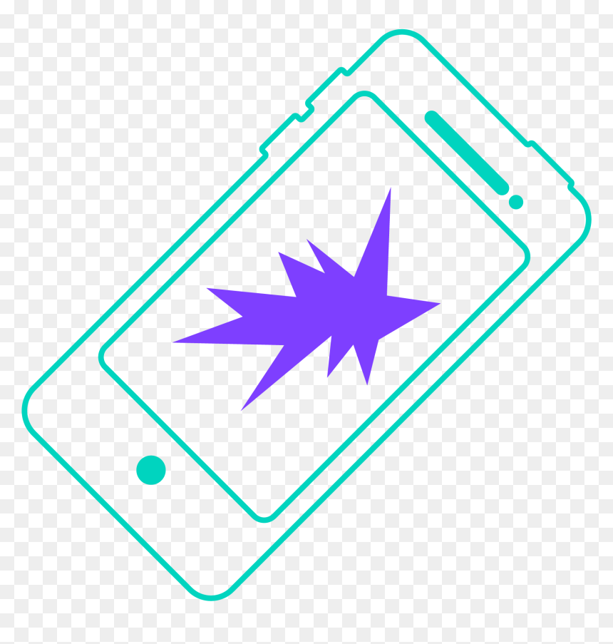 Mobile Phone, HD Png Download - cracked screen transparent png