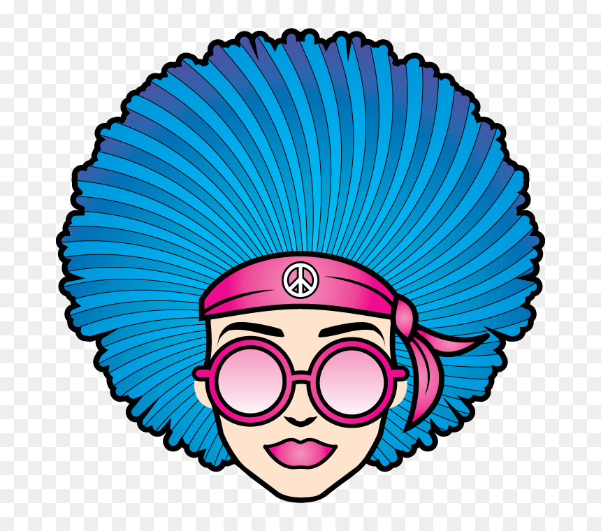 Hippie Chicks Head Logo For Cbd Cbd Tincture Cbd Cream, HD Png Download - hippie glasses png
