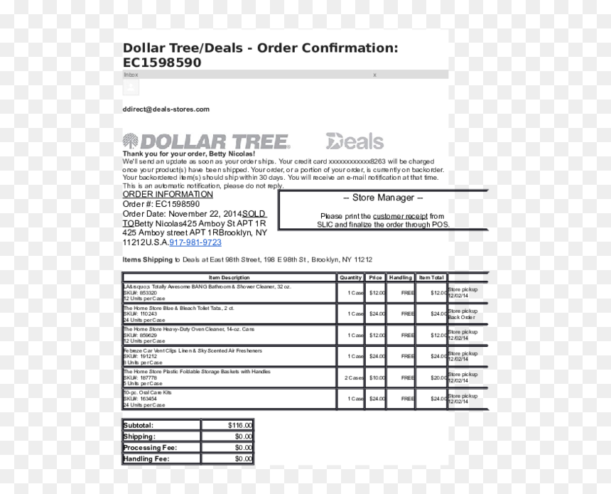 Document, HD Png Download - dollar tree png