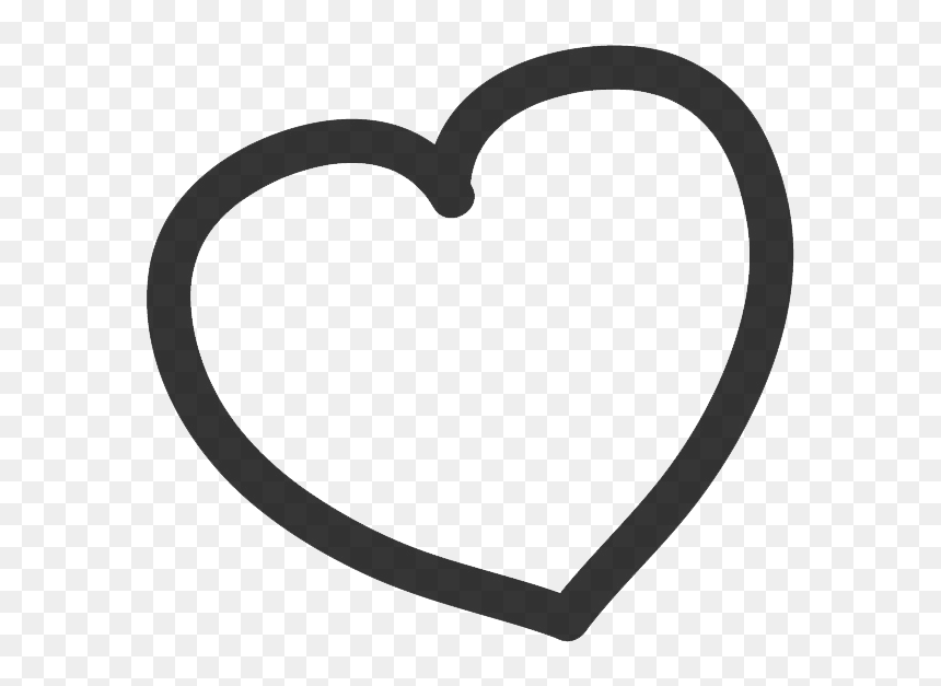 Heart Black And White Drawing Clip Art - Heart, HD Png Download - black and white heart png
