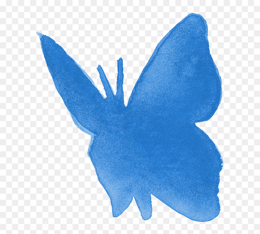 Small Blue, HD Png Download - watercolor butterfly png