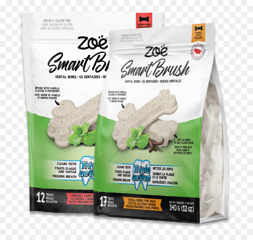 Smartbrush Zoe Dental Bone Dog - Packaging And Labeling, HD Png Download - dog bones png