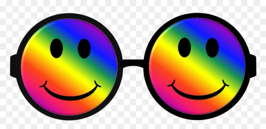 #freetoedit #rainbow #hippie #sunglasses - Hippie Rainbow Glasses Png, Transparent Png - hippie glasses png