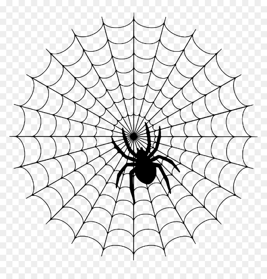 Spider Web Silhouette, HD Png Download - spider web tattoo png
