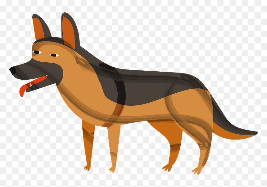 Germanshepherd Clipart - Old German Shepherd Dog, HD Png Download - german shepherd silhouette png