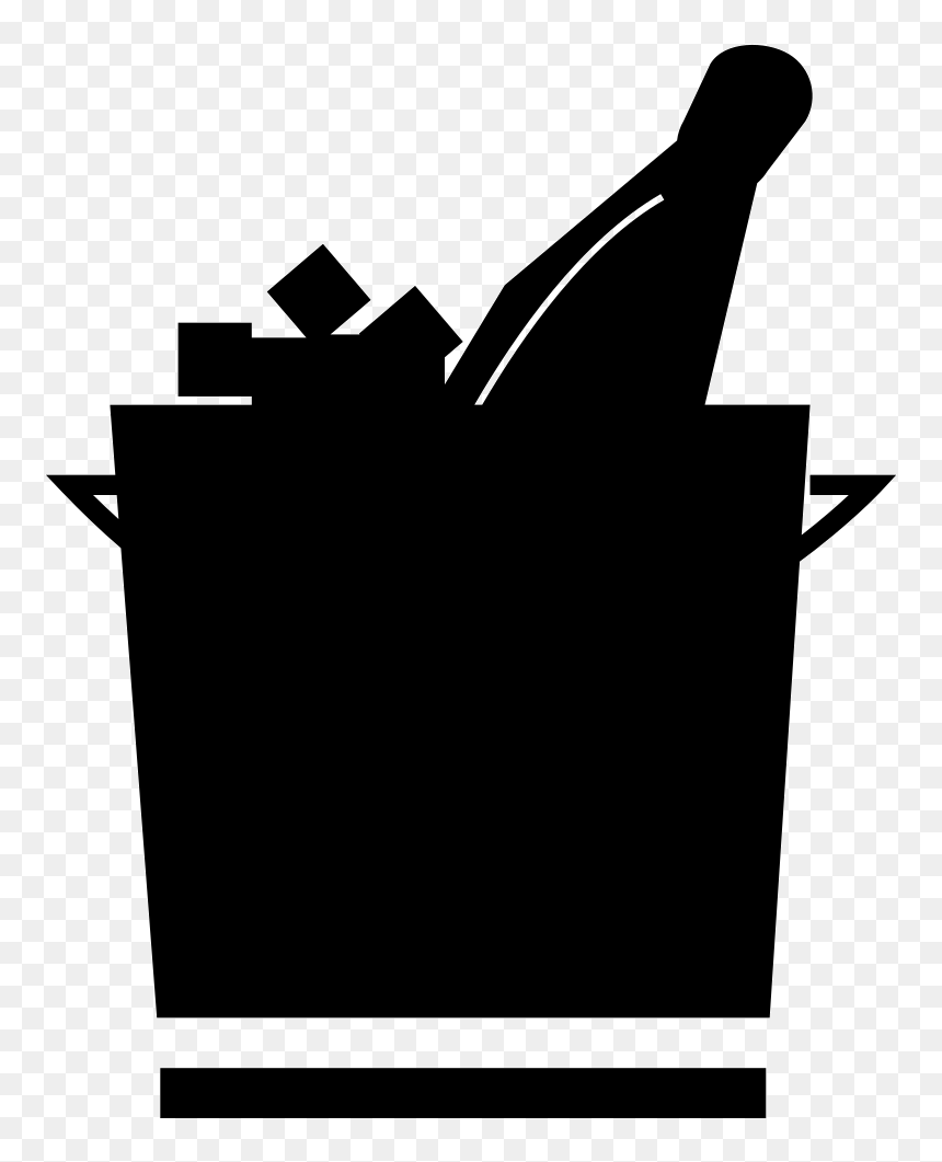 Ice Bucket With Champagne - Champagne, HD Png Download - ice bucket png