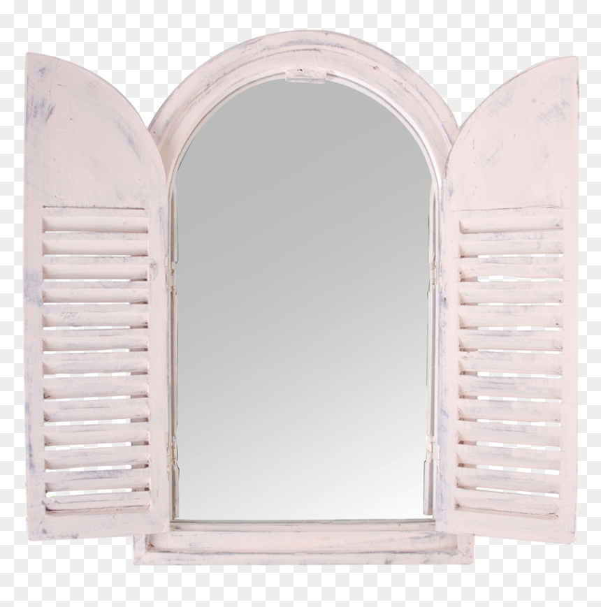 Antique White Mirror With French Doors - Arch, HD Png Download - arch window png