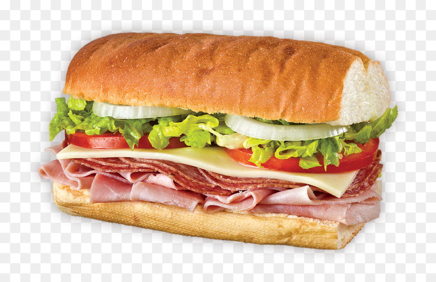 Ham, Salami & Provolone - Ham And Provolone Sub, HD Png Download - salami png