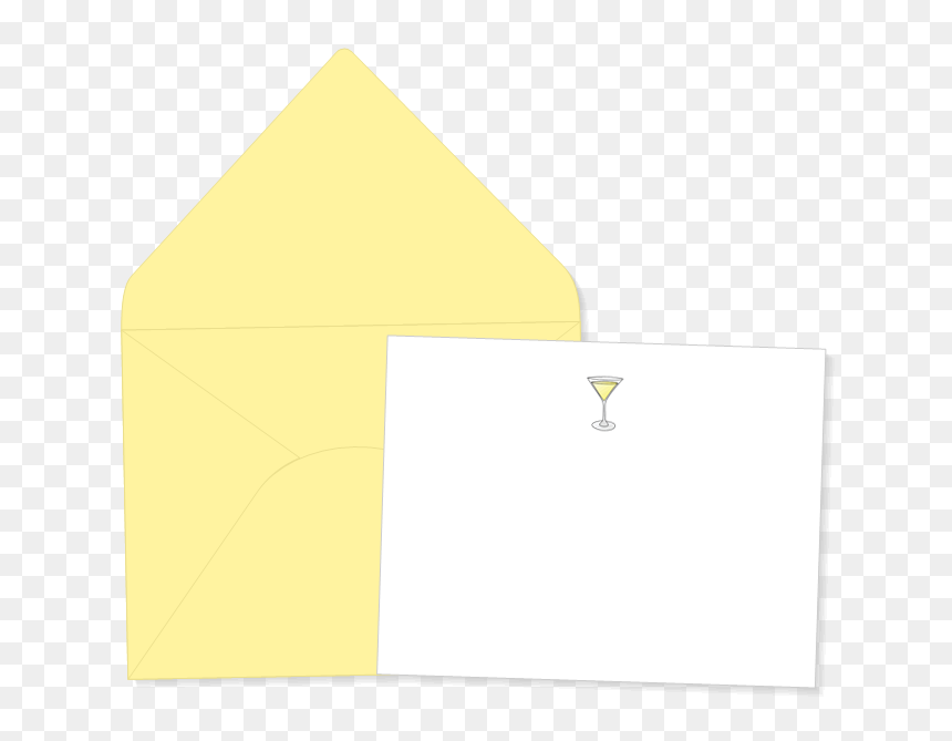 Martini Glass Note Card Thank You - Envelope, HD Png Download - note card png