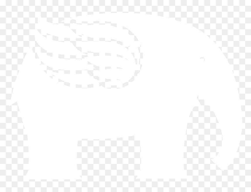 Small White Elephant - Johns Hopkins Logo White, HD Png Download - white elephant png