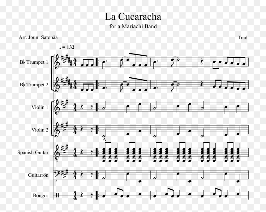 Sheet Music, HD Png Download - mariachi band png