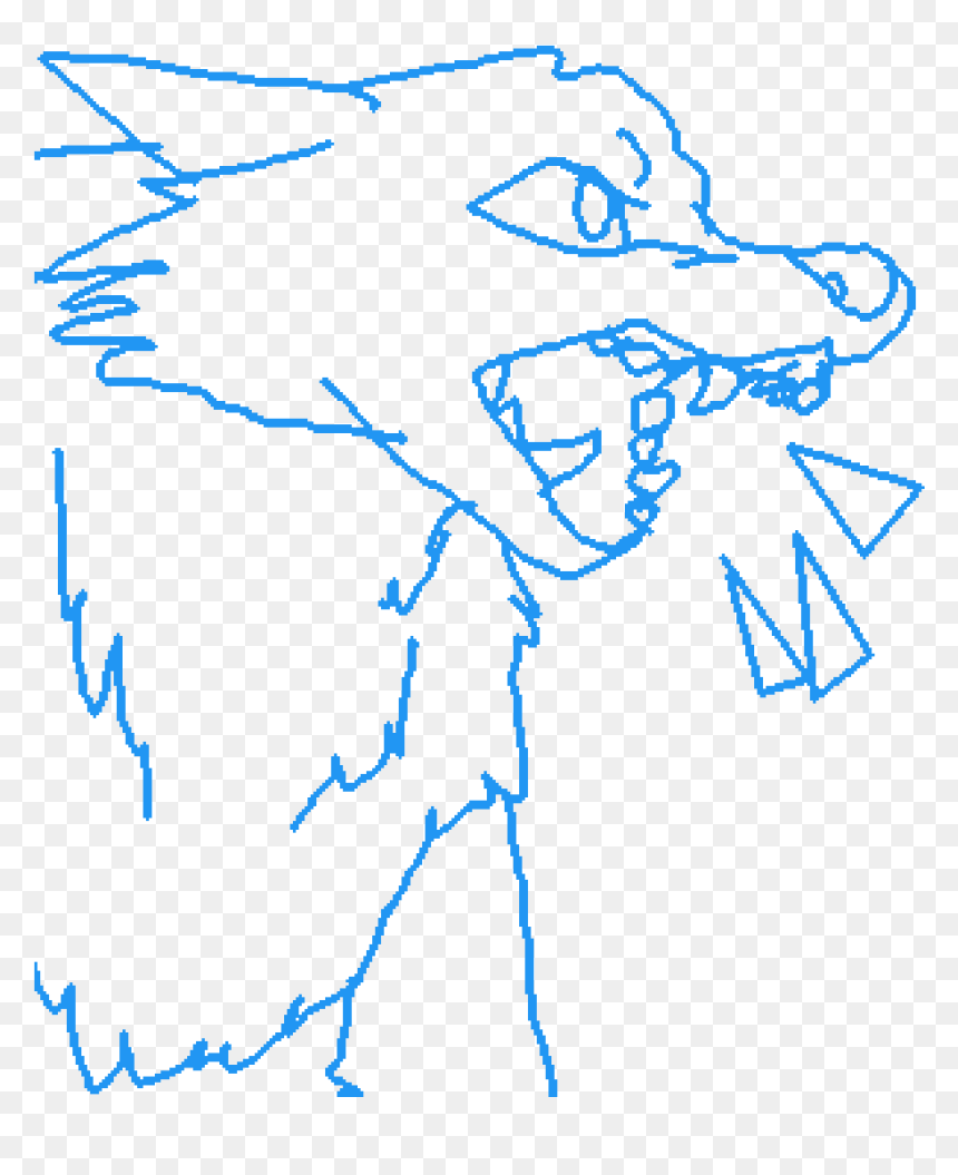 Drawing, HD Png Download - angry wolf png