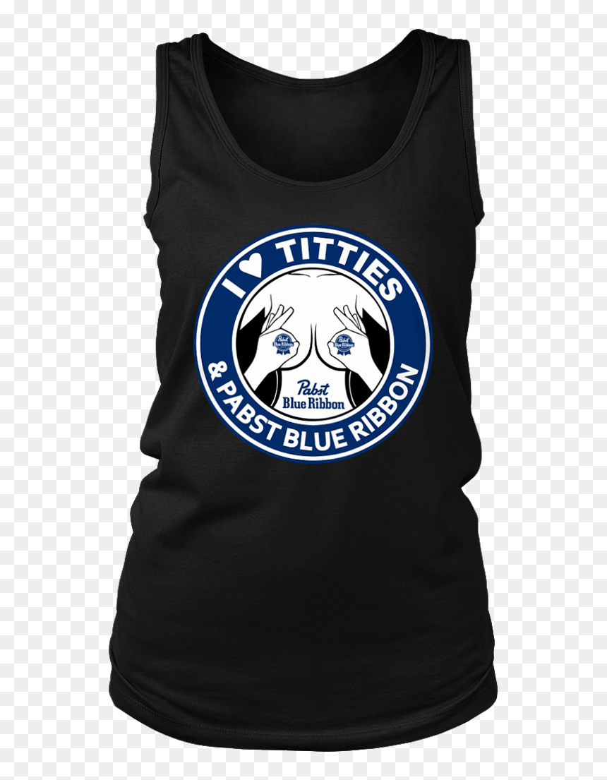 I Love Titties And Pabst Blue Ribbon Shirt - Active Tank, HD Png Download - pabst blue ribbon logo png