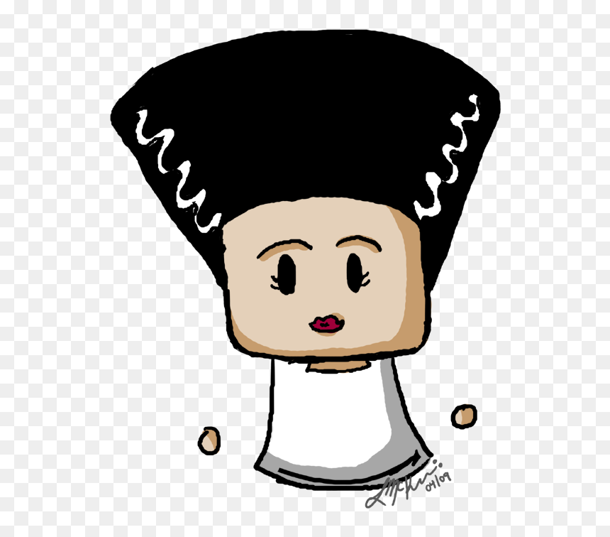 Frankenstein"s Monster The Bride Of Frankenstein Cartoon - Cute Bride Of Frankenstein Drawing, HD Png Download - handy manny png
