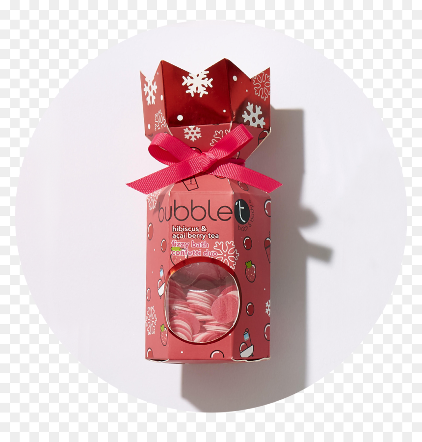 Bubble T Fizzy Bath Confetti Duo Hibiscus & Acai, HD Png Download - christmas gift box png