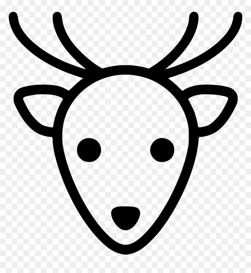 Christmas Deer - Reindeer Black And White Clipart Circle, HD Png Download - christmas deer png