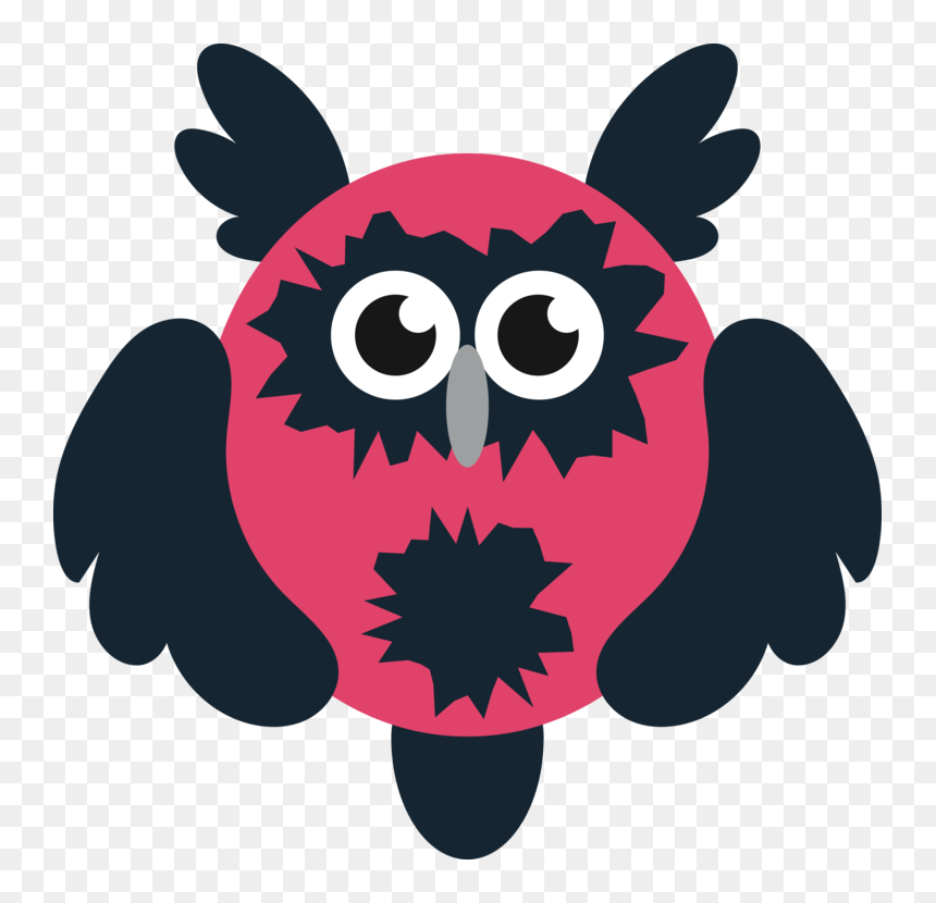 Pink,owl,flower - Visual Arts, HD Png Download - pink owl png