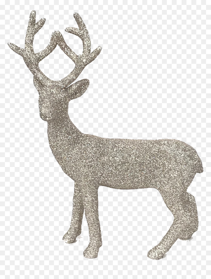 Sparkly Gold Christmas Deer - Deer, HD Png Download - christmas deer png