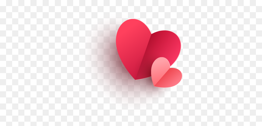 Valentine"s Day Red And Pink Hearts - Heart, HD Png Download - valentines day heart png