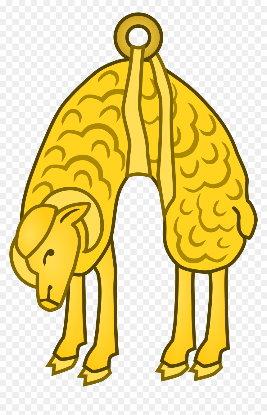 Yellow Clipart Sheep - Drawing Of The Golden Fleece, HD Png Download - lamb clipart png