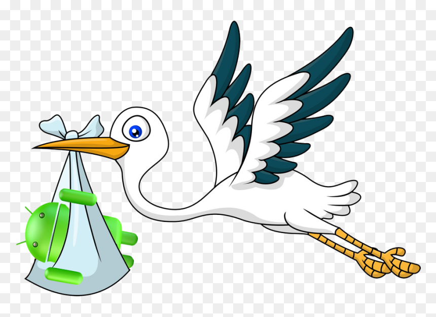 Android App On Google Play Clipart Jpg Royalty Free - Baby Stork, HD Png Download - damian wayne png